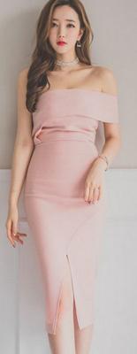 China Anti - Static One Shoulder Bandage Dress Pink For Party / Club / Celebrity for sale