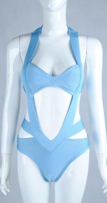 China Halter Neck One Piece Bandage Swimsuit Three Colors For Beach for sale