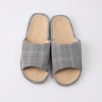 China Fashion Trend Summer Slipper Canvas Slipper Sandals Linen Handwoven Indoor Design for sale