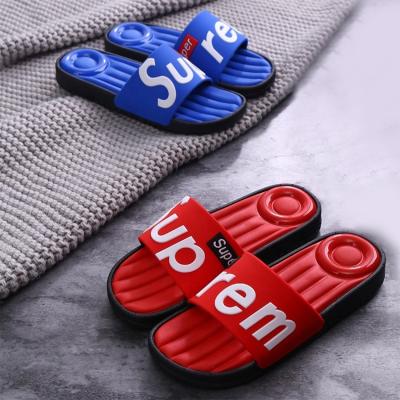 China Fashion Trend Custom Made Flip Flops For Men's Beach Slippers PVC Cheap Customized Comfortable Fancy Slippers High Quality for sale