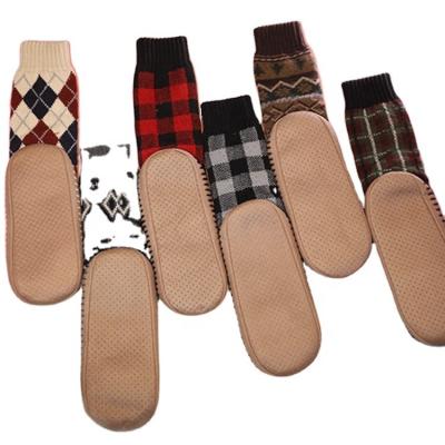 China Fashion Trend Slipper Socks With Rubber Sole For Adults Slipper Socks With Floor Rubber Unique Fashionable Knitted Socks for sale