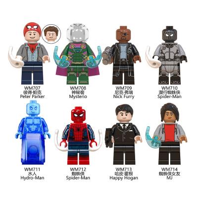 China DIY TOY Hot Sale WM6062 Superhero Spider Peter Parker Spider Suit Man Nick MJ Mini Figure Minifig Building Block Set For Kid Gift Toy for sale