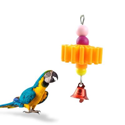 China Viable Wholesale Bird Cage Swing Parrot Toys Ball Parrot Bird Toys With Bell for sale