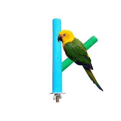 China Amazon Viable Hot Sale Quartz Swing Bird Stander Wooden Bird Toys Branches Perch For Hanging Cage for sale