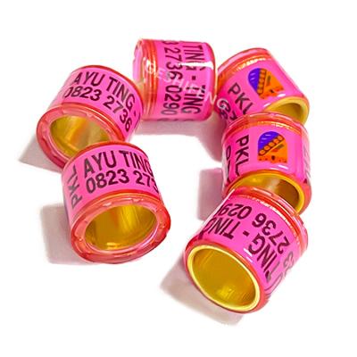 China Viable Custom Multicolor 8 Mm Digital Pigeon Ring Training Tools Racing Rings Bird Parrot Foot Rings for sale