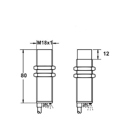 China Proximity Sensors Proximity Switch 8mm Capacitive 100Hz Proximity Sensor for sale