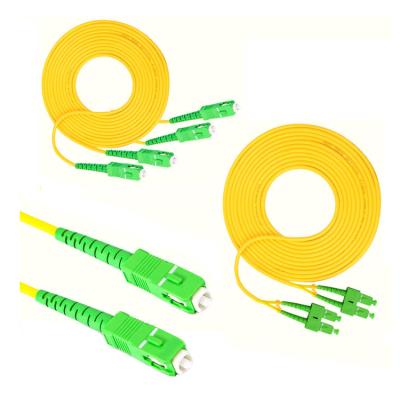 China 3 Meters FTTH FTTA FTTX Network Good Quality Fiber Optic Fiber Optic Fiber Duplex 3 Meter St FC SM LC Yellow Sc To Scapc Patch Cord for sale