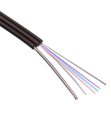 China FTTH Self Supporting Outdoor FTTH Cable 12 Core Fiber Optic Cable With G657A G652D Fiber for sale