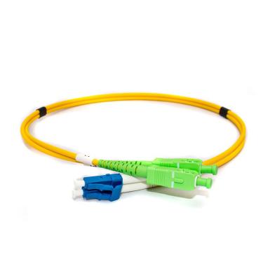 China Telecom Network SC APC to LC UPC SM Simplex sx Duplex 1.2mm 1.2mm om1 om3 om4 1m 2m multimode fiber optic blue orange optical patch cord 5m for sale