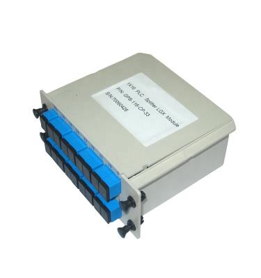 China 1x4 1x6 1x8 outdoor scapc FTTH splitter insertion type fiber optic plc system simplex optic splitter 1x4 1x6 1x8 for sale