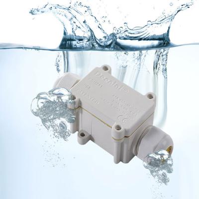 China Outdoor Waterproof IP68 Indoor/Outdoor 2 Way Junction Box With Terminal Block Enclosure Wire Electrical Plastic Enclosure for sale