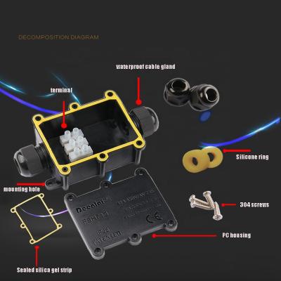 China 0.5-4 Square TUV CE Approval 2-6 Way IP68 Junction Box Waterproof Underwater Water Tight Terminal Block Enclosure for sale