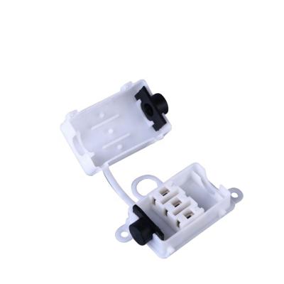 China Plastic Waterproof Electrical Junction Box Small IP44 3 Way 3 Pin Terminal Block Indoor/Outdoor Outdoor Cabinet Lighting for sale