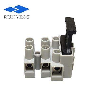 China 2.5-4 Square PCB Terminal Connectors With Fuse Carrier 3 Post LED Wire Protector Ground-Screw Switch Marine Panel Terminal Block for sale