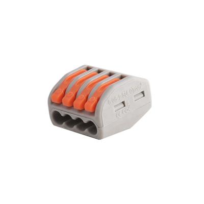 China 222 Series Quick Connecting Type Automotive Terminal Terminal Terminal Block 4 Pin Spring Wire Quick Press Electrical Connector for sale