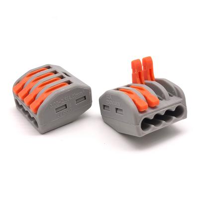 China Automotive Lug Quick Press In Lamp Wire Pin LED Wire Connector 222 Position 4 Series 4 To Connector Pressing Terminal for sale