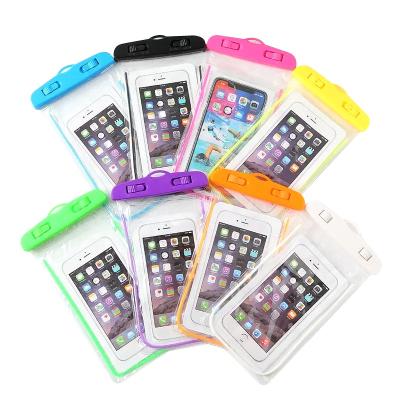 China Factory Wholesale Quality Luminous Waterproof PVC Phone Bag For Android Mobile Phone for sale