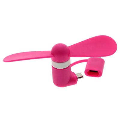 China Mobile Phone Fan Factory Wholesale 2019 Portable USB Mini Phone Fan for Smartphone 2 in 1 Mini Fan for iPhone for Android for sale