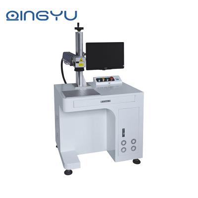 China Arabic Automatic Plastic Buttons Fiber Laser Marking Machine For Bottle for sale