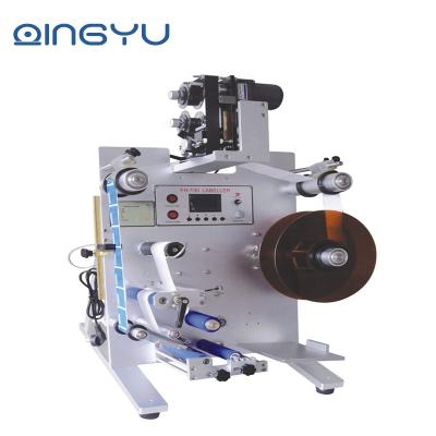 China High Performance Beverage Semi Automatic Bottle Labeling Machine With Stamping for sale