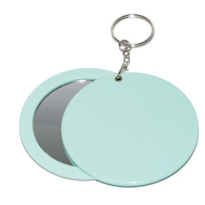 China Pocket Mirror Around Single Side Makeup Mirror With Key Chain, Portable Makeup Mirror For Women for sale