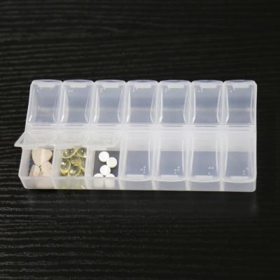 China Weekly Pill Organizer, Portable 7 Day Travel Pill Box, Simple Plastic Pill Box GW5114 for sale