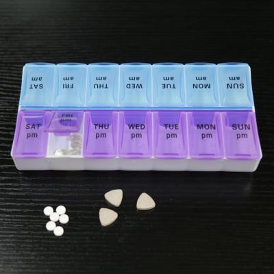 China Weekly Pill Organizer, Portable 7 Day Travel Pill Box, Large Size Plastic Pill Box GW5110 for sale