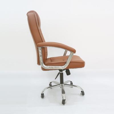 China Rotating Ready To Ship Executive Leather Office Chair PU Black Color For Home for sale