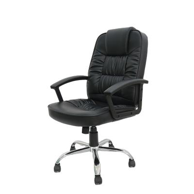 China Online Wholesale Adjustable (Height) Models Swivel PU Executive Office Leather Chair Black Color for sale