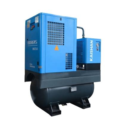 China Oilless AC Motor Power Roller Lubricated Direct Driven Rotary Type 10HP 15HP 20HP Screw Air Compressor With Dryer for sale