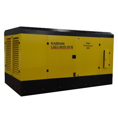 China Chinese supplier Kaishan mining air kompressor lubricated diesel engine machine for sale