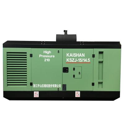 China Good Selling Kaishan Screw Lubricated Mobile Air Compressor Diesel Mobile For Digging for sale