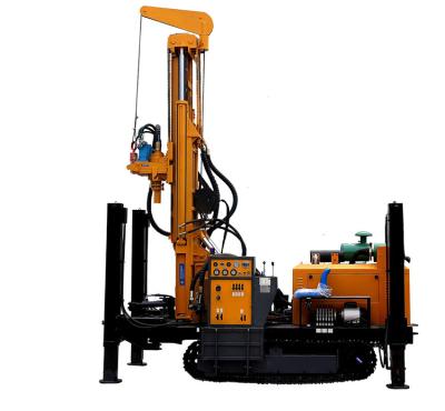 China Wells 180m 200m 500m 1000m water well drilling rig 300 meter depth price with air compressor for sale