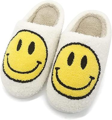 China Fashion Trend MOQ 1 Piece Comfortable Fashionable Bedroom Face Comfortable Smiley Home Slippers Factory Price Fast Shipping for sale