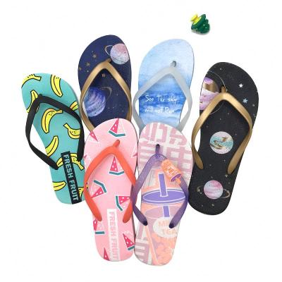 China OEM 2021 Chenyu Anti-slippery Custom Logo Sublimation Flip Flops Women's Flip Flops Custom Made Slipper Men's for sale