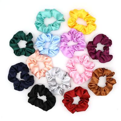 China Hot Simple Retro Wild Simulation Amazon Hair Band Silk Ring Large Intestine Headband Hair Satin Link Hair Accessories for sale