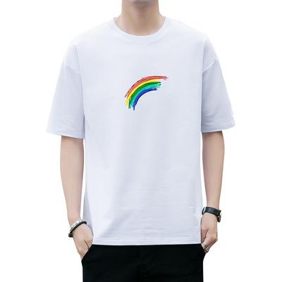 China 2021 new QUICK DRY men's T-shirt short sleeve plus size T-shirt men's trend loose cotton tops T-shirt for sale