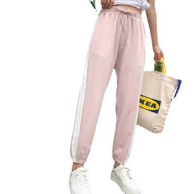 China 2021 New Summer Wholesale QUICK DRY ice silk women's pants loose wild casual harem pants pants plus size for sale