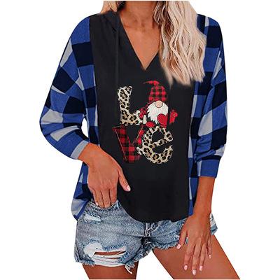 China Wholesale QUICK DRY V-neck New Christmas New Elements Women's Long Sleeve T-shirt Bottoming Shirt Women Shirt for sale