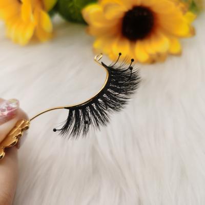 China New Vegan 3D Criss-Cross Eyes Silk Eyelashes Faux Mink Eyelashes Wholesale Vendor Fluffy Yumeng Band Crownlashes for sale