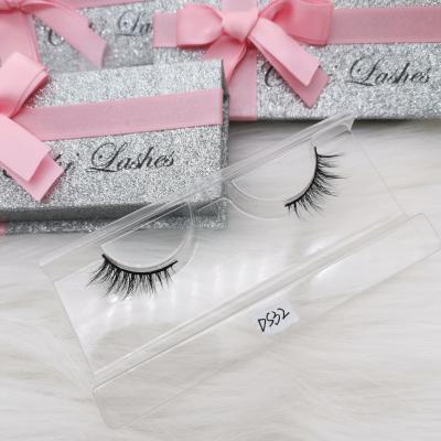 China Reuseable WHOLESALE 3D MINK REAL LASHES HALF STRIPS NATURAL STYLES FLUFFY CORNER LASHES FOR ARABIC DOTS MAKEUP for sale