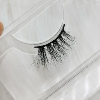 China Half Crisscross 3D Half Eyelashes Short Mink 3D Corner Eyelashes Striplashes Lashes With Custom Eyelash Packaging for sale