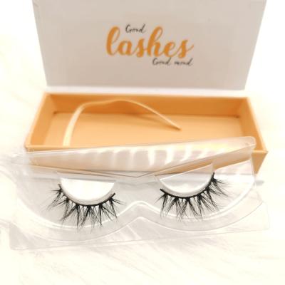 China Natural Eyelashes Half Mink Eyelashes Corner Mink Lashes Wholesale 3D False Half Mink Lashes for sale