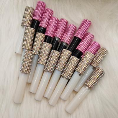 China Custom Glitter Premium Clear Lid Safe Pink Bottle Safe Sticky Eye Lash Eyelash Extension Glue Adhesive Lash Glue Seller for sale