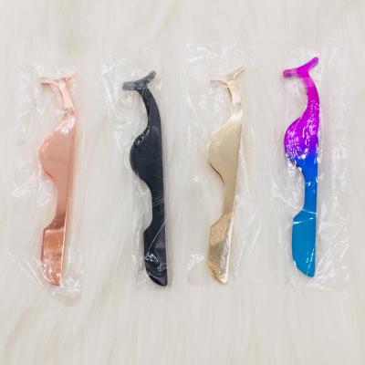 China Beauty Care Tools Custom Logo Multifunction Colorful Accessories Extension Eyelash Tweezers for sale