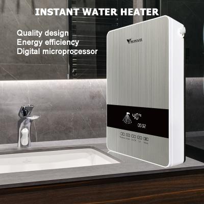 China Hotel Bathroom Electric Instant Water Heater Tankless Water Heater 4500 Watts for sale