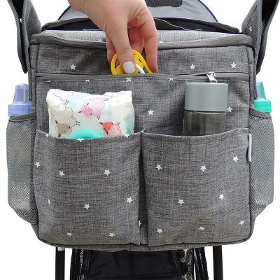 China 2022 Eco-friendly Large Capacity Hanging Baby Stroller Organizer Storage Diaper Mum Bag for sale