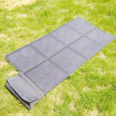 China 150W folding solar panel is for charging all devices when outdoor thin film canvas ETFE solar panel for trailer charging battery or auxiliary battery for sale