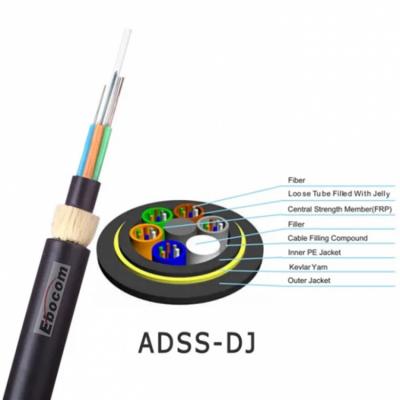 中国 High Connect ADSS Fiber Optic Cable 24 Core SM Double Jacket For Internet Communication 販売のため