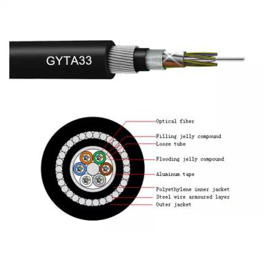 China Rodent protection GYTA33 Outdoor Fiber Optic Cable 36 48 60 Core Lake Crossing for Undertwater for sale